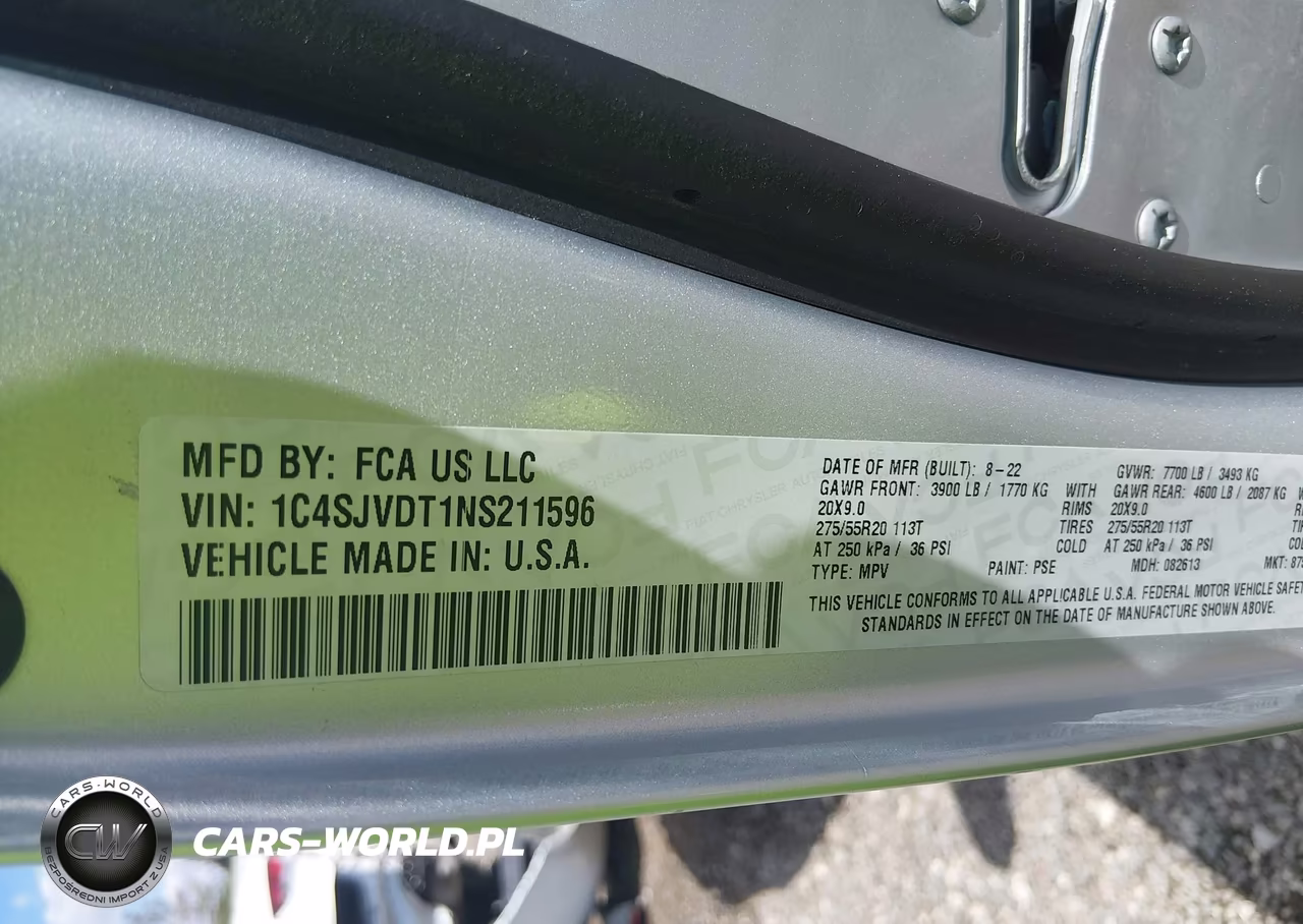 2022 Jeep Wagoneer Series Iii 4X4 VIN:1C4SJVDT1NS211596 - 9