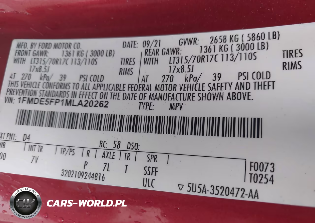 2021 Ford Bronco First Edition VIN:1FMDE5FP1MLA20262 - 9