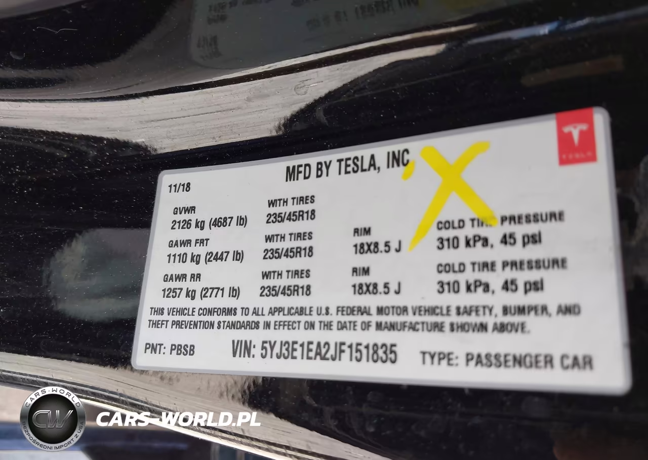 2018 Tesla Model 3 Long Range-Mid Range VIN:5YJ3E1EA2JF151835 - 9