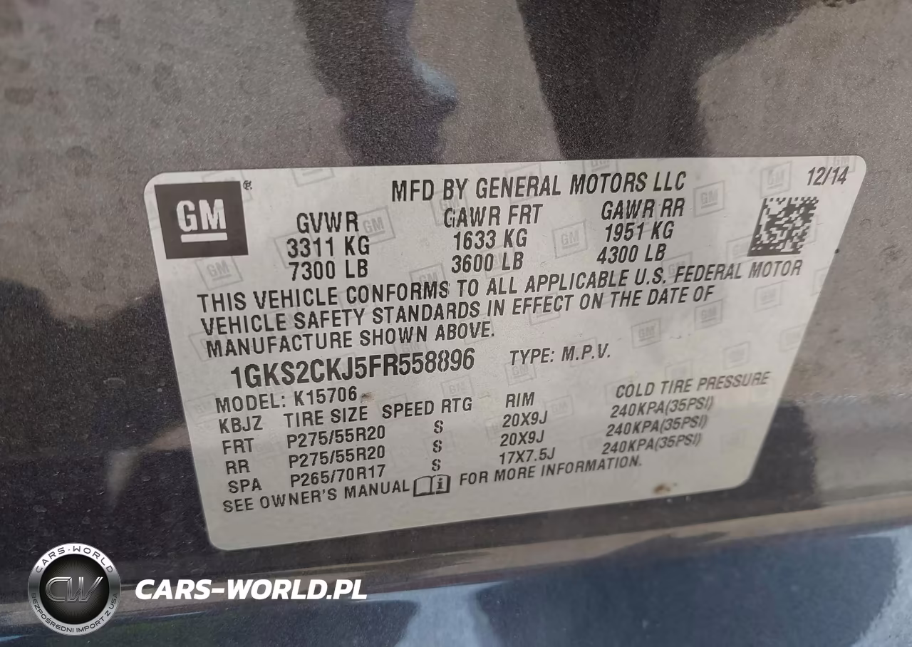 2015 GMC Yukon Denali VIN:1GKS2CKJ5FR558896 - 9