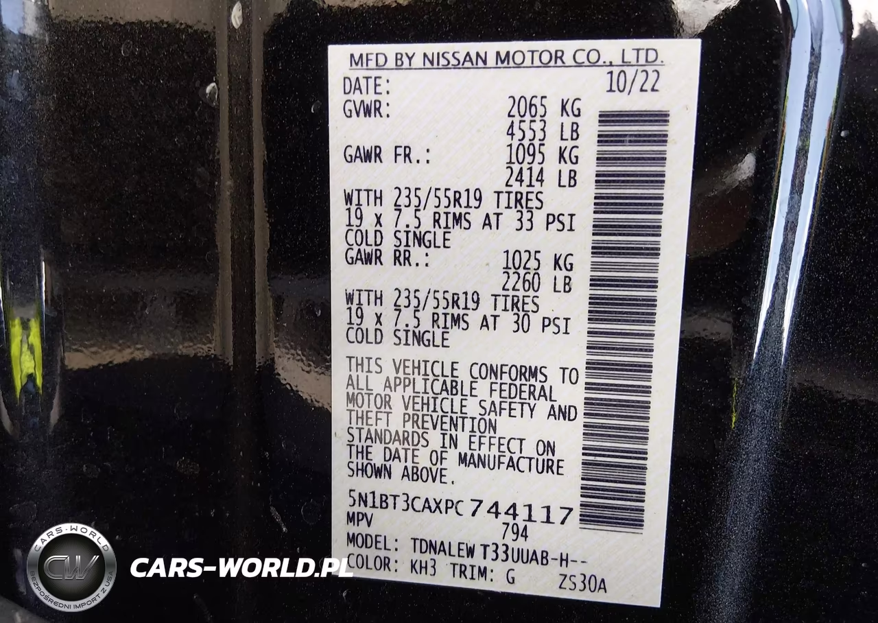 2023 Nissan Rogue Sl Fwd VIN:5N1BT3CAXPC744117 - 9