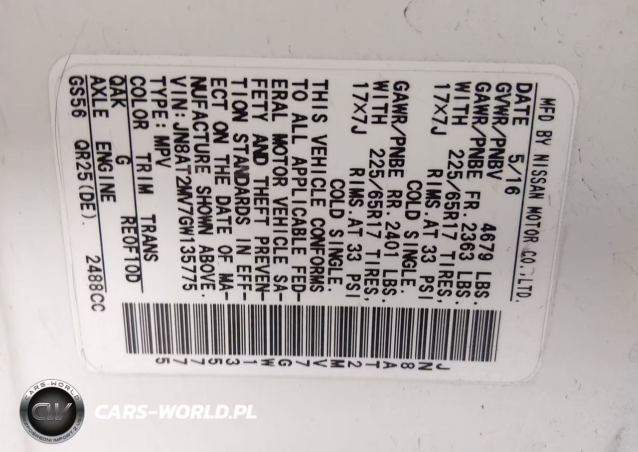 2016 Nissan Rogue S-Sl-Sv VIN:JN8AT2MV7GW135775 - 9