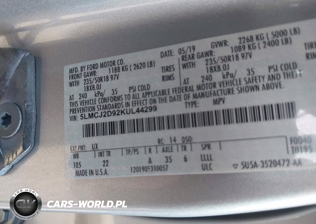 2019 Lincoln Mkc Select VIN:5LMCJ2D92KUL44299 - 9