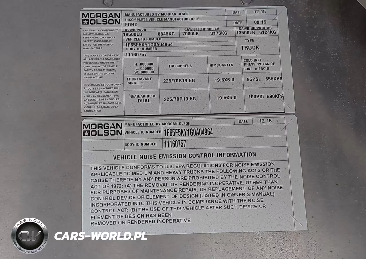 2016 Ford F-59 Commercial Stripped VIN:1F65F5KY1G0A04964 - 9