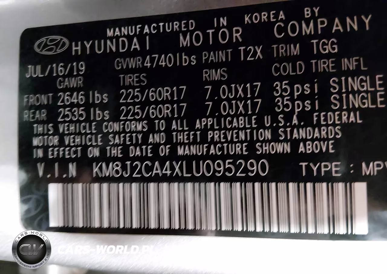 2020 Hyundai Tucson Se VIN:KM8J2CA4XLU095290 - 9