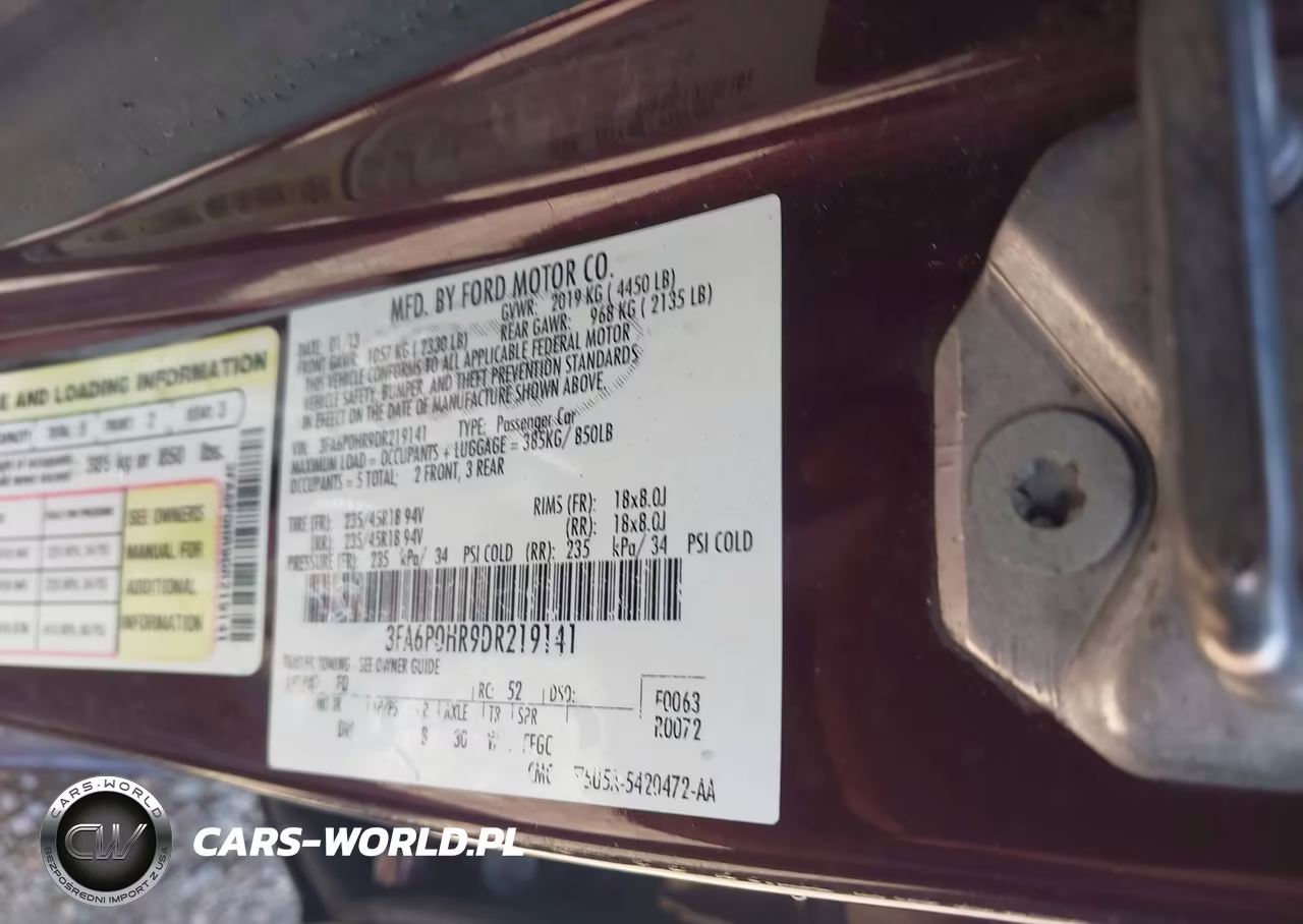 2013 Ford Fusion Se VIN:3FA6P0HR9DR219141 - 9