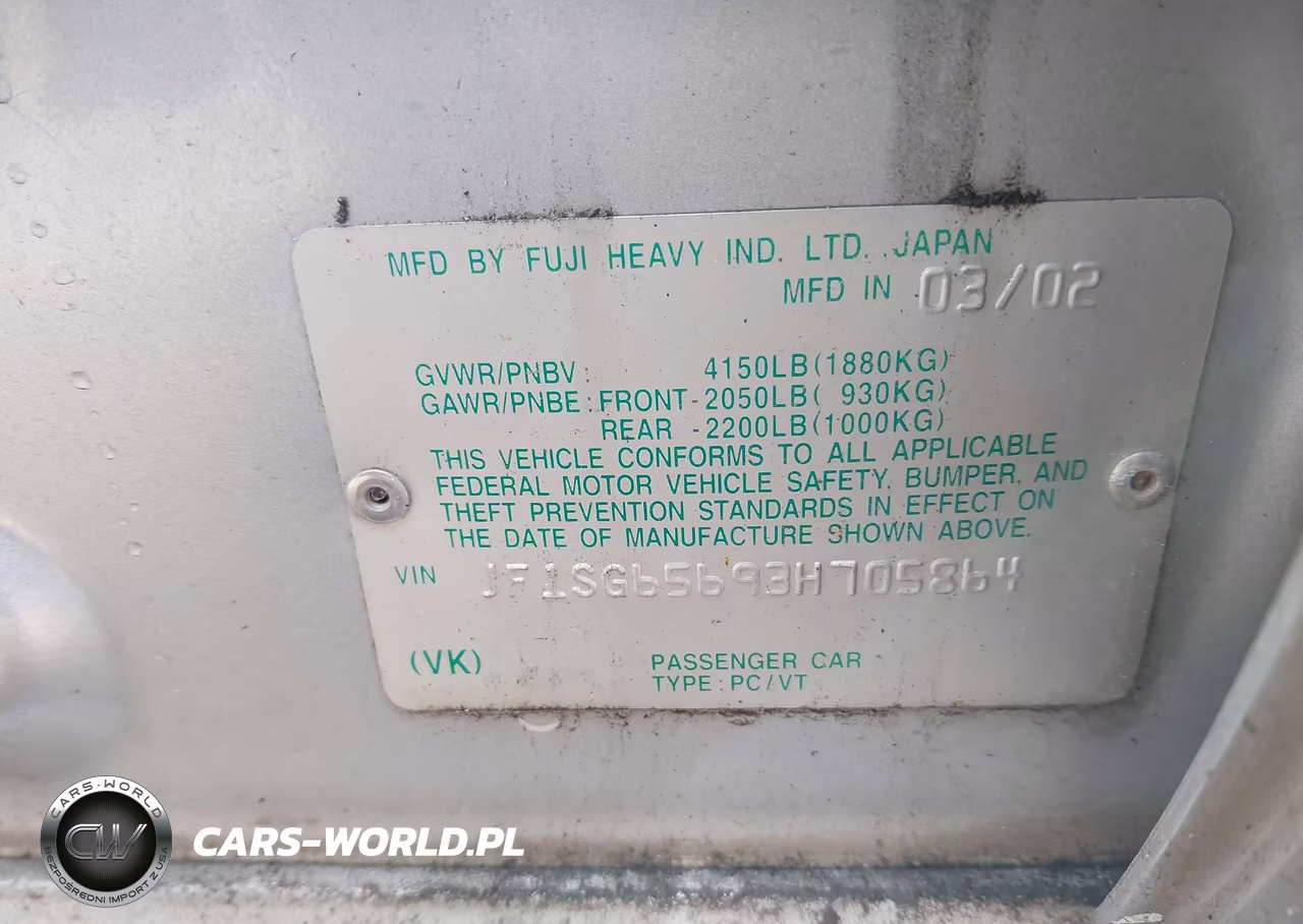 2003 Subaru Forester Xs VIN:JF1SG65693H705864 - 9