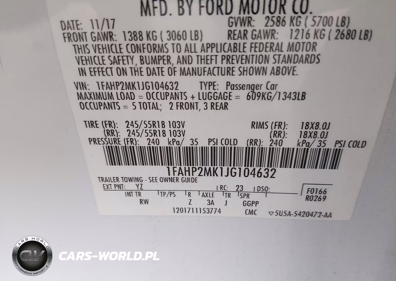 2018 Ford Police Interceptor VIN:1FAHP2MK1JG104632 - 9