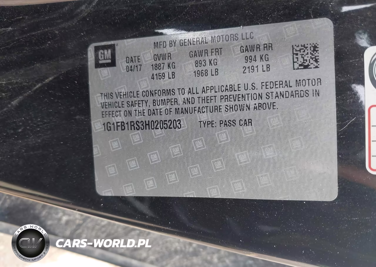 2017 Chevrolet Camaro 1Lt VIN:1G1FB1RS3H0205203 - 9