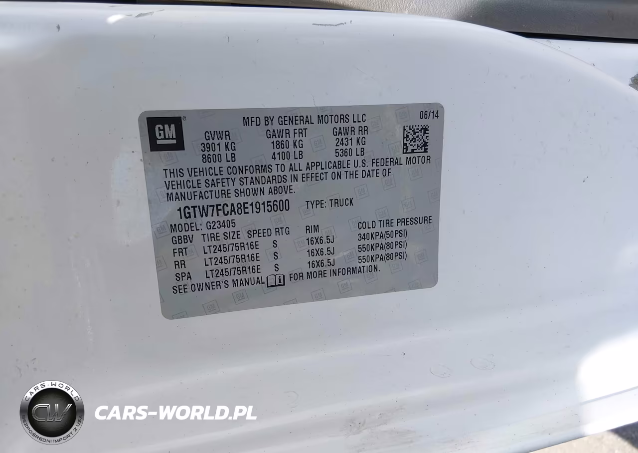 2014 GMC Savana 2500 Work Van VIN:1GTW7FCA8E1915600 - 9