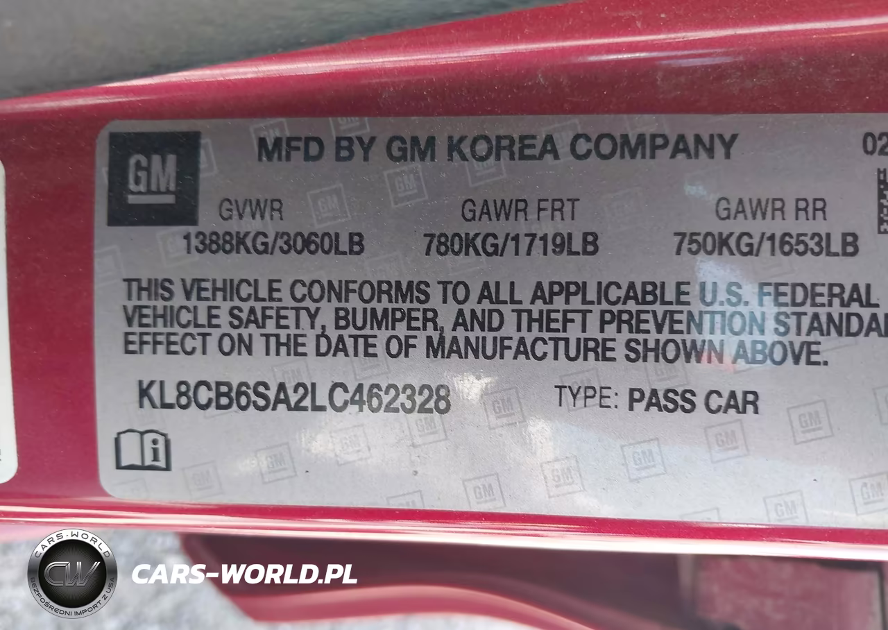 2020 Chevrolet Spark Fwd Ls Automatic VIN:KL8CB6SA2LC462328 - 9