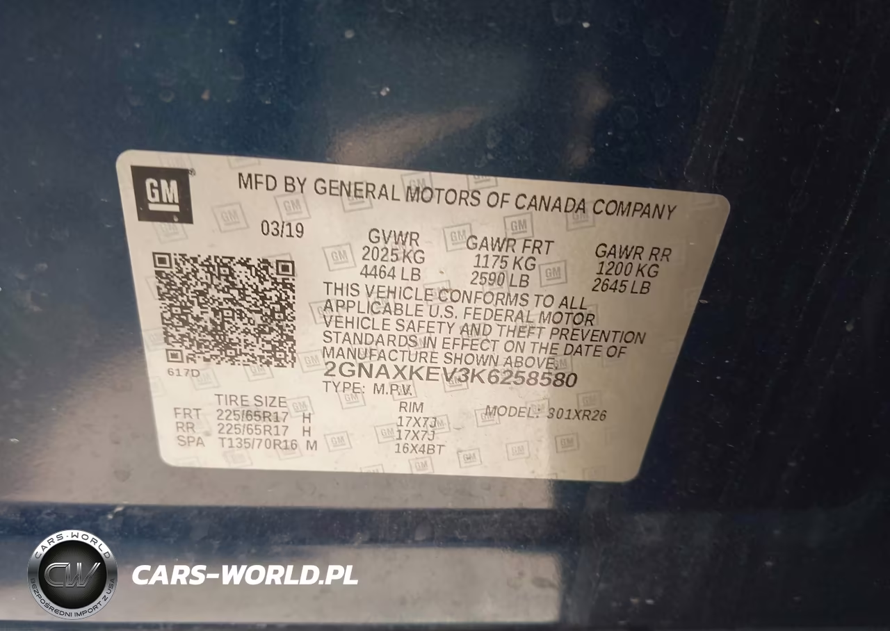 2019 Chevrolet Equinox Lt VIN:2GNAXKEV3K6258580 - 9