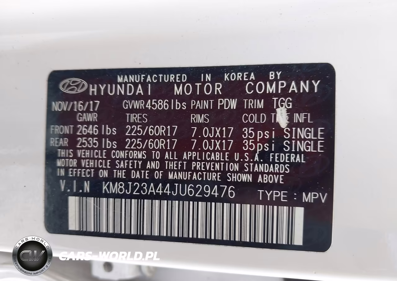 2018 Hyundai Tucson Se VIN:KM8J23A44JU629476 - 9
