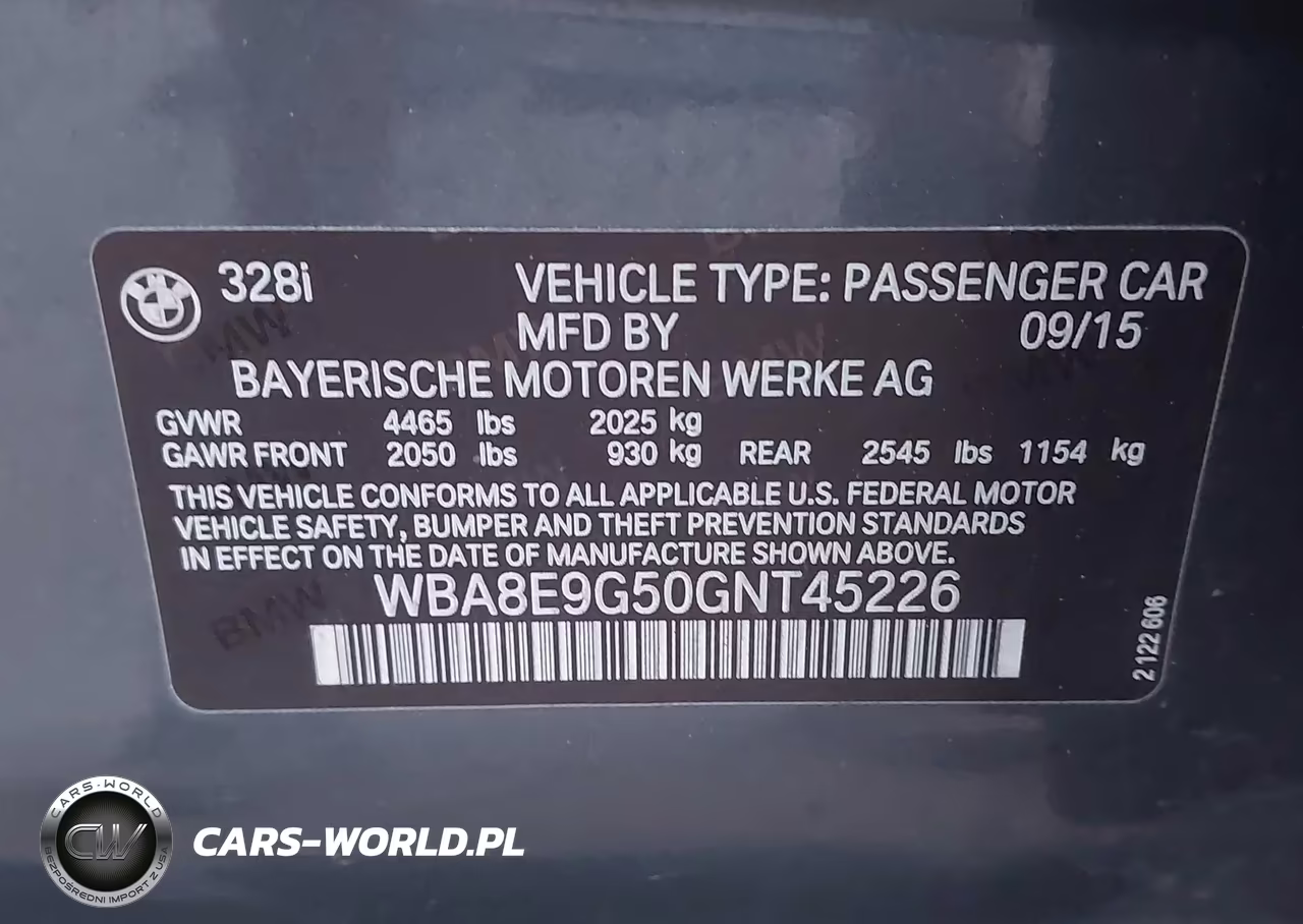 2016 BMW 328I VIN:WBA8E9G50GNT45226 - 9