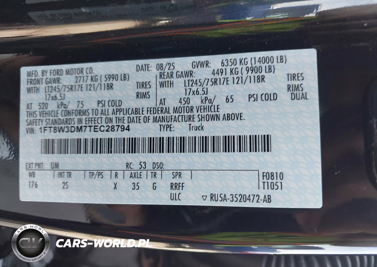 2026 Ford F-350 Xlt VIN:1FT8W3DM7TEC28794 - 8