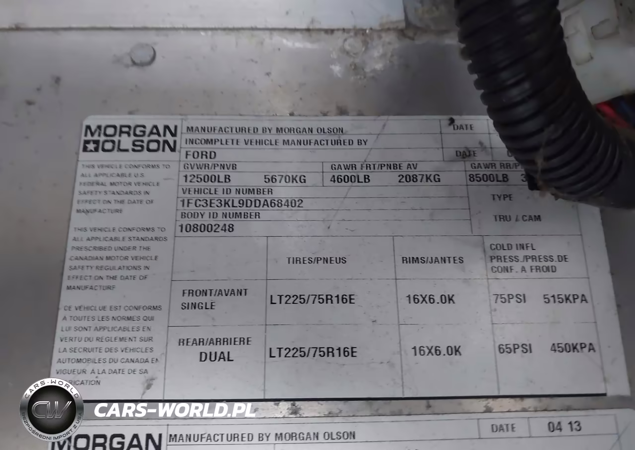2013 Ford E-350 Stripped VIN:1FC3E3KL9DDA68402 - 8