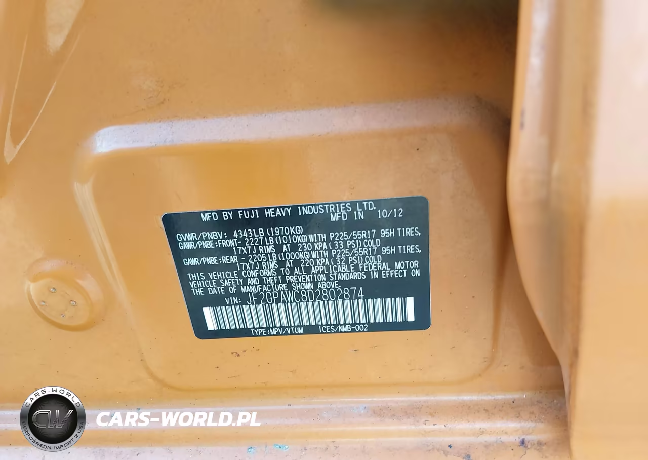 2013 Subaru Xv Crosstrek 2.0I Premium VIN:JF2GPAWC8D2802874 - 9