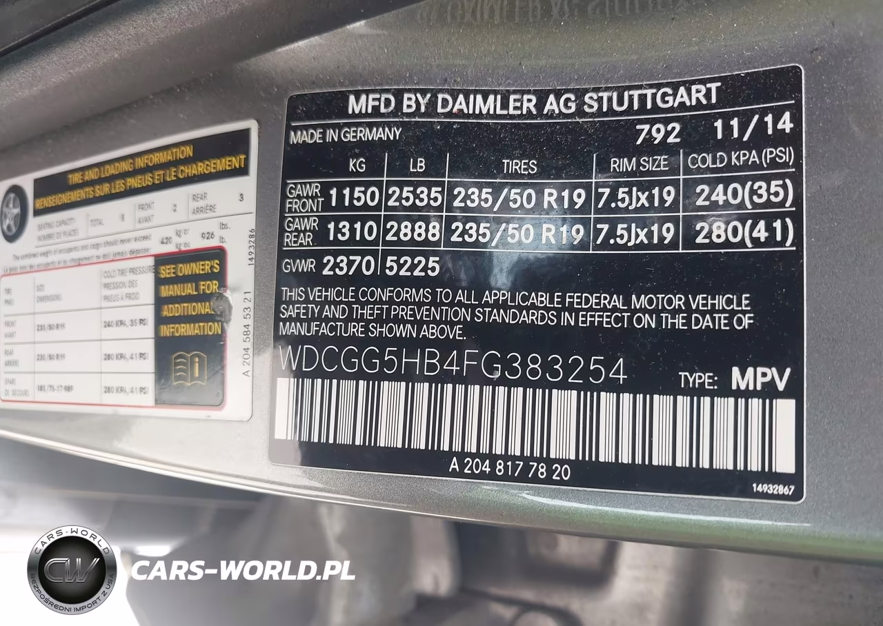 2015 Mercedes-Benz Glk 350 VIN:WDCGG5HB4FG383254 - 9