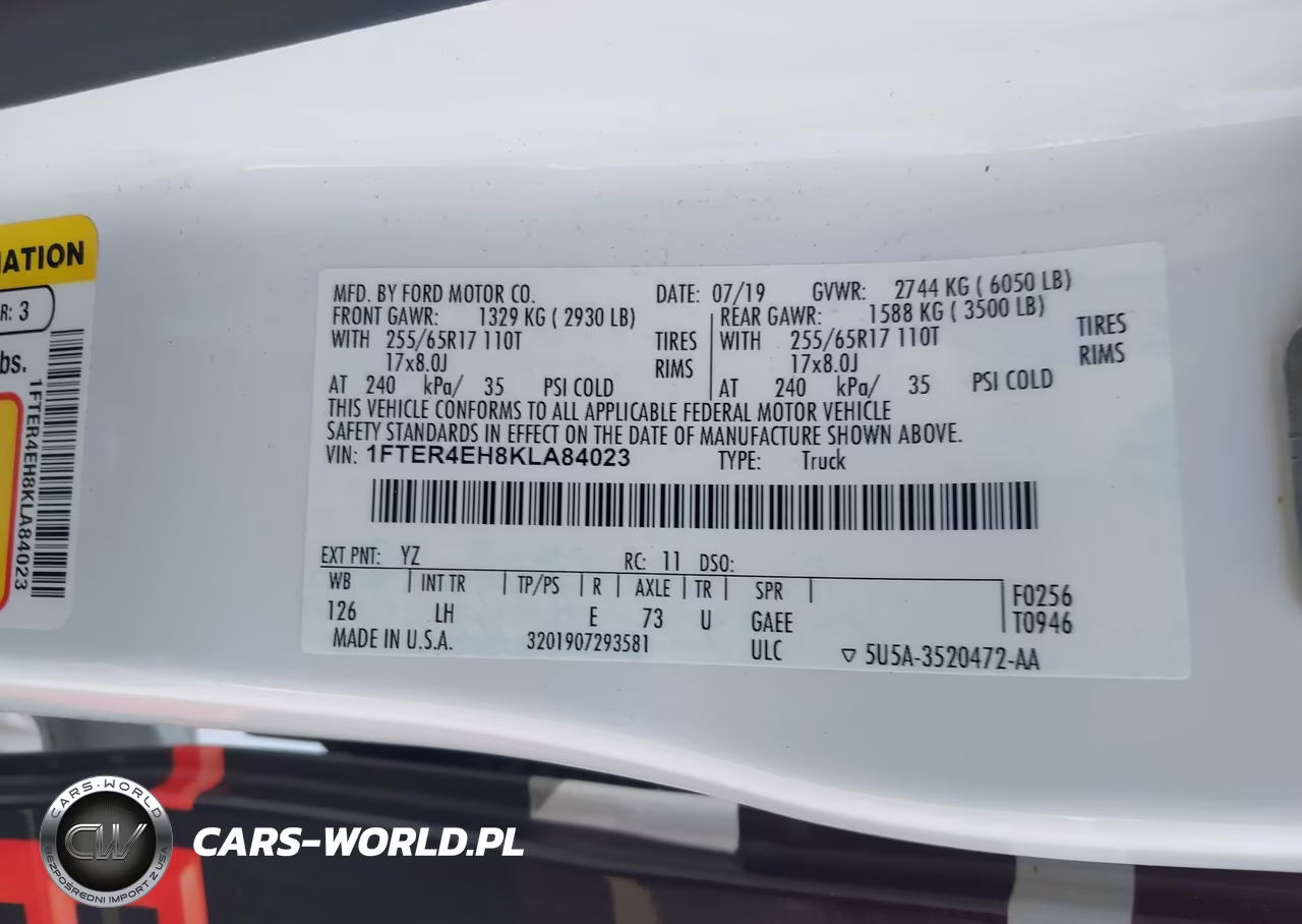 2019 Ford Ranger Xlt VIN:1FTER4EH8KLA84023 - 9