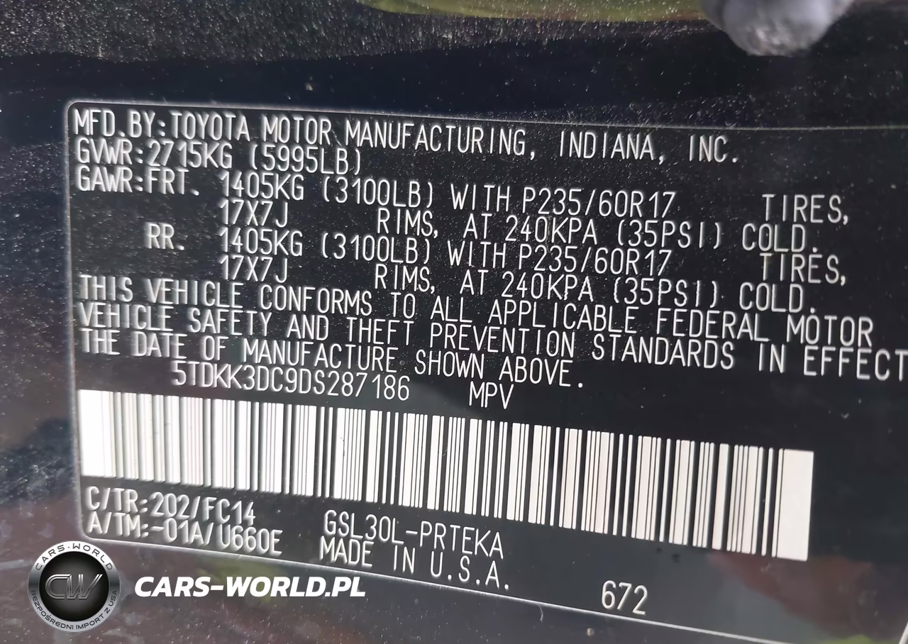 2013 Toyota Sienna Le V6 8 Passenger VIN:5TDKK3DC9DS287186 - 9