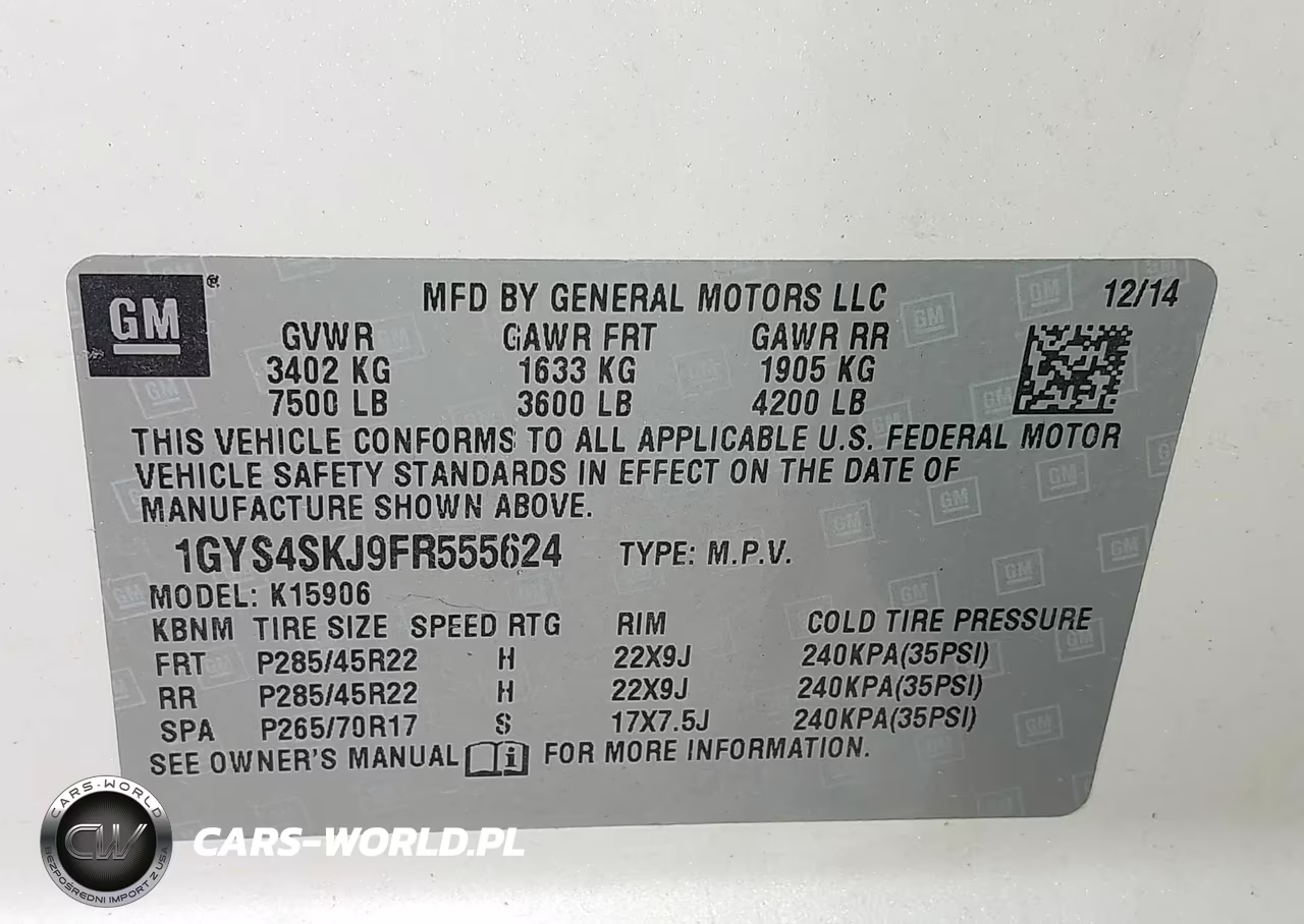 2015 Cadillac Escalade Esv Luxury VIN:1GYS4SKJ9FR555624 - 9
