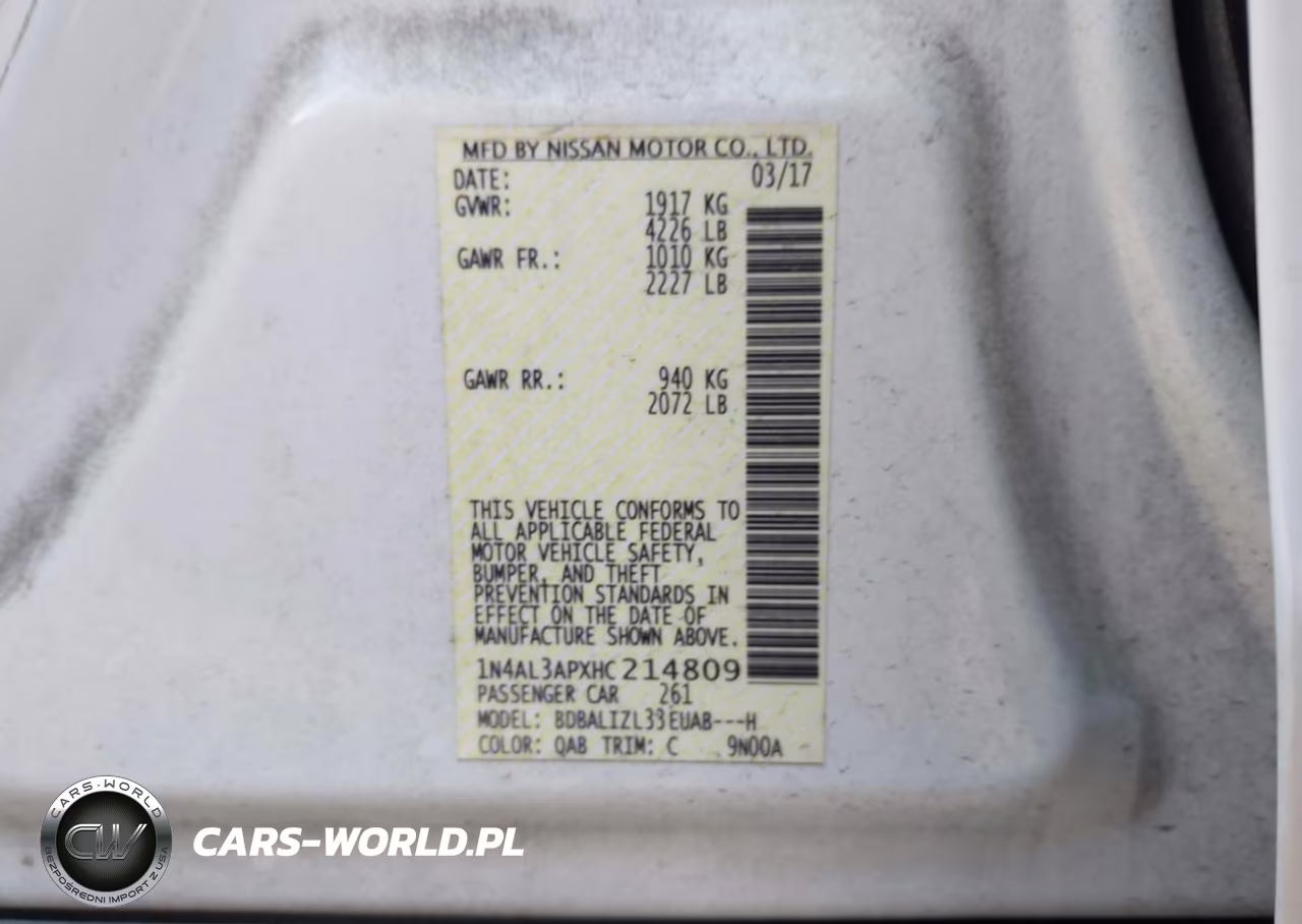2017 Nissan Altima 2.5 Sv VIN:1N4AL3APXHC214809 - 9