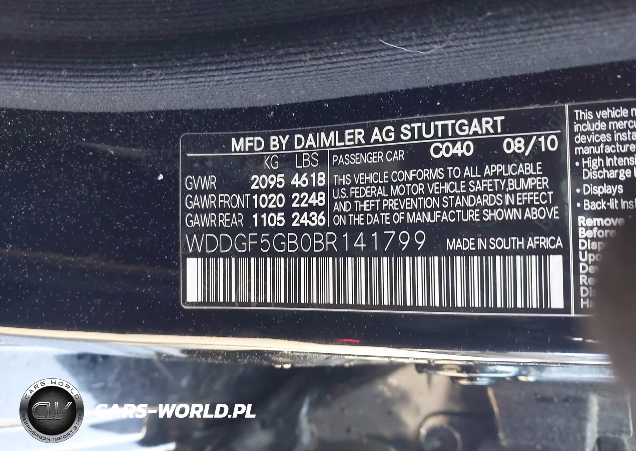 2011 Mercedes-Benz C 350 Sport VIN:WDDGF5GB0BR141799 - 9