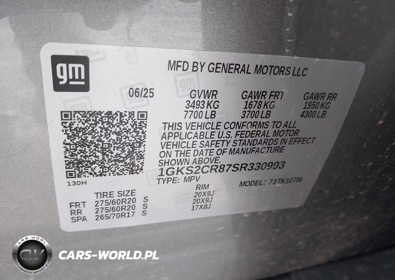 2025 GMC Yukon 4Wd At4 VIN:1GKS2CR87SR330993 - 9