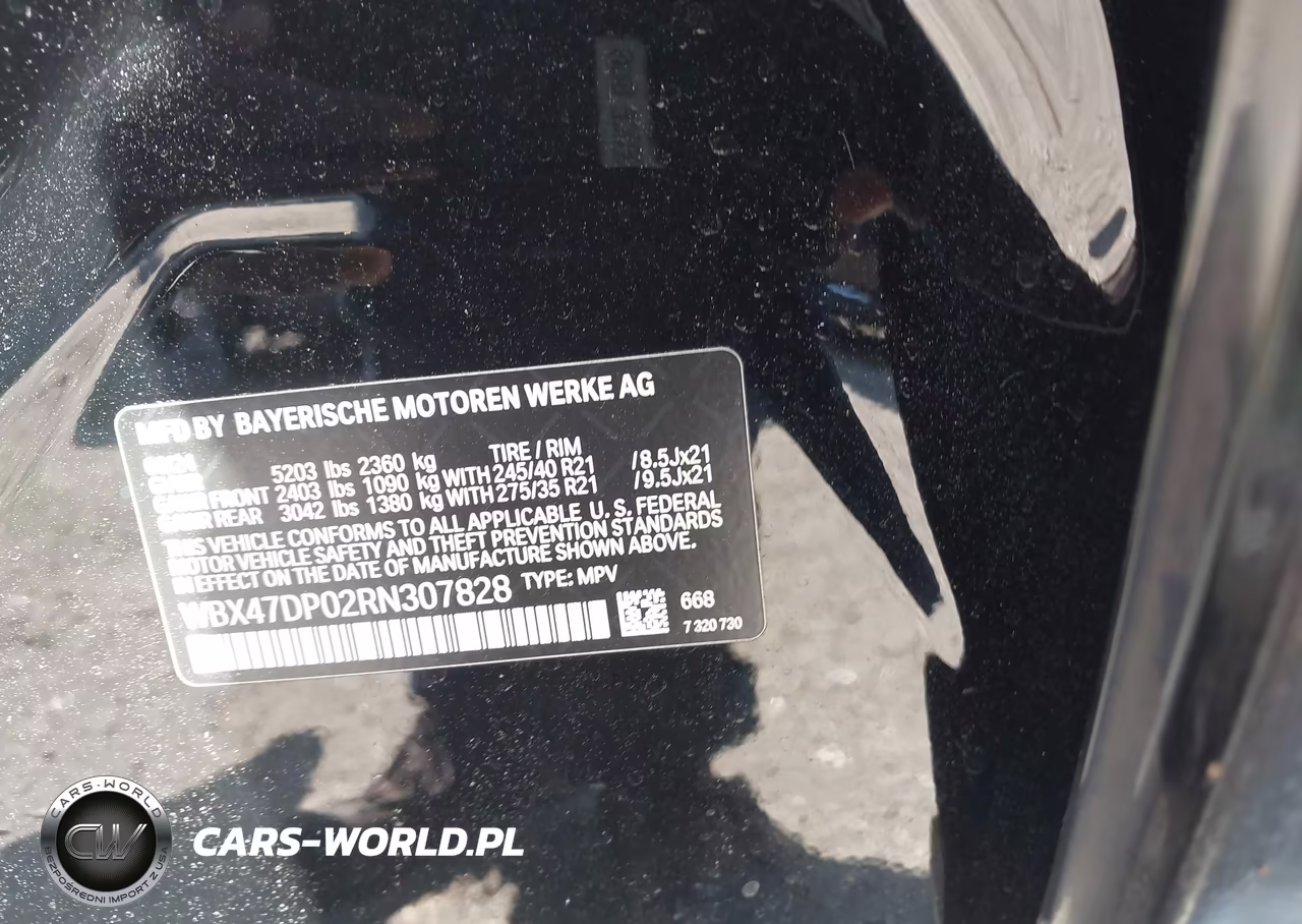 2024 BMW X3 Sdrive30I VIN:WBX47DP02RN307828 - 9
