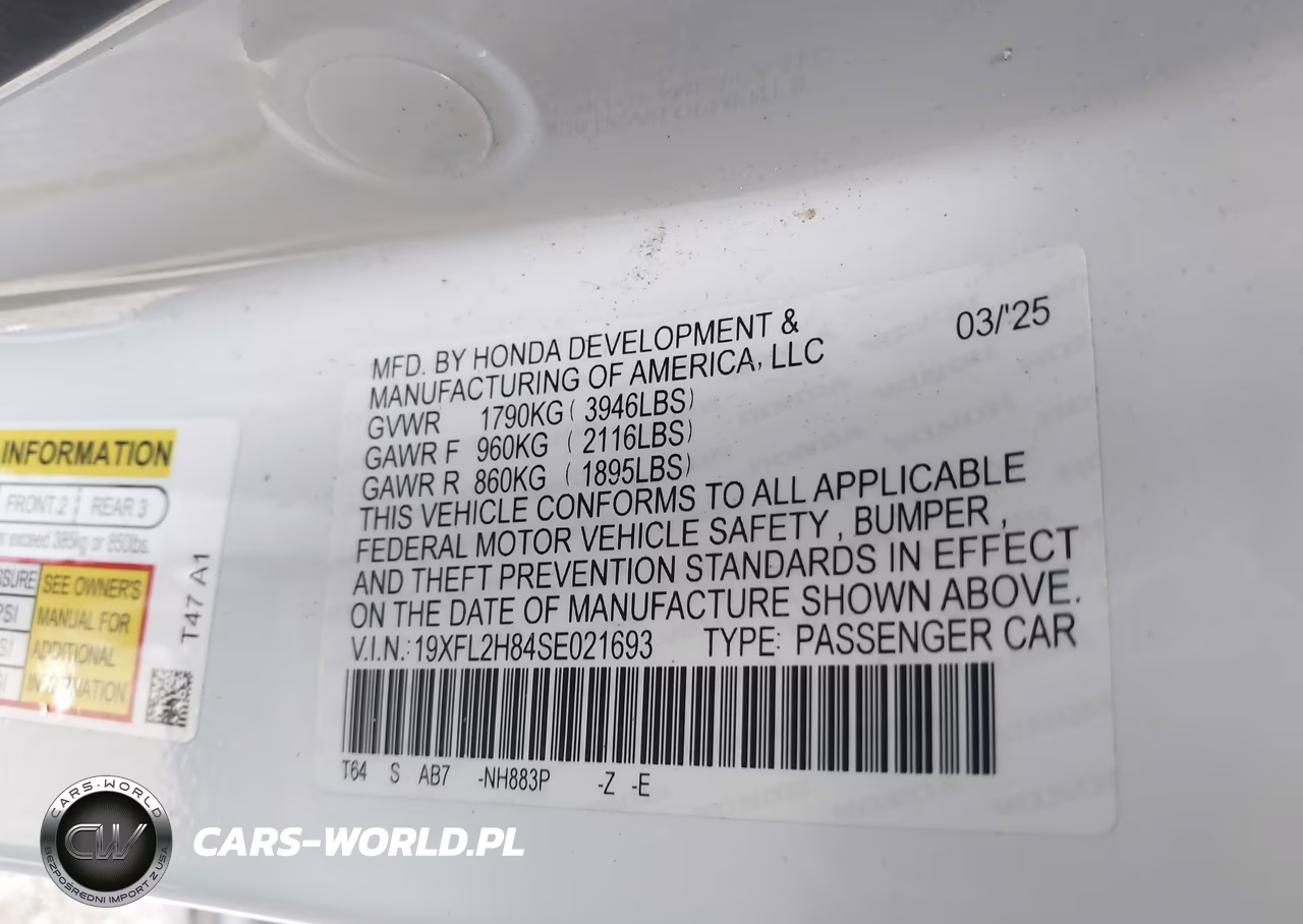 2025 Honda Civic Sedan Sport VIN:19XFL2H84SE021693 - 9