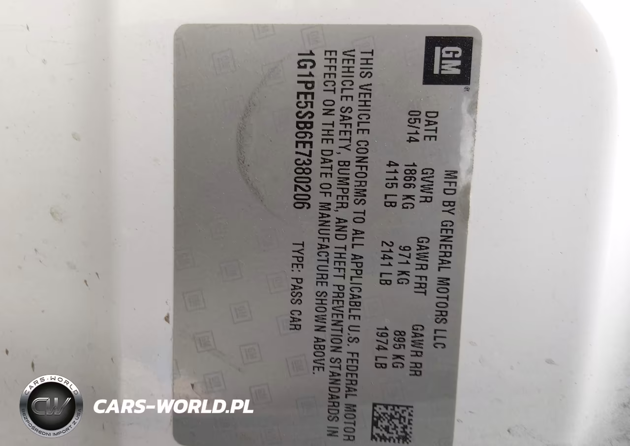 2014 Chevrolet Cruze 2Lt Auto VIN:1G1PE5SB6E7380206 - 9
