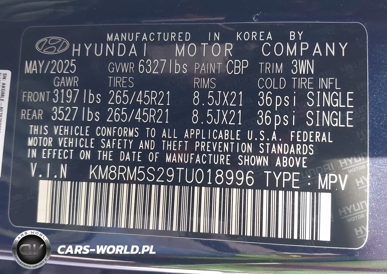 2026 Hyundai Palisade Calligraphy VIN:KM8RM5S29TU018996 - 9