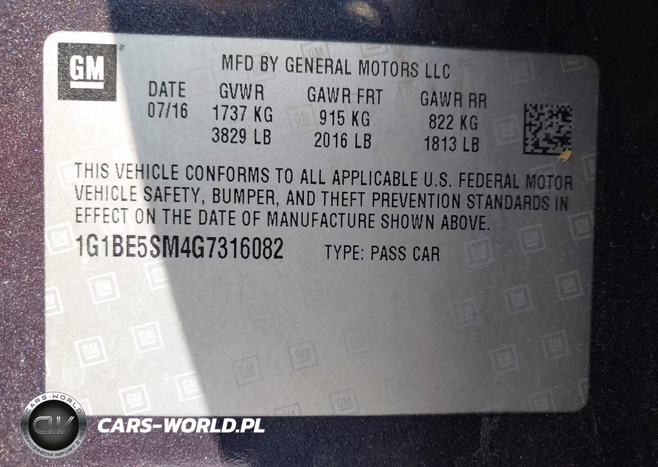2016 Chevrolet Cruze Lt Auto VIN:1G1BE5SM4G7316082 - 9