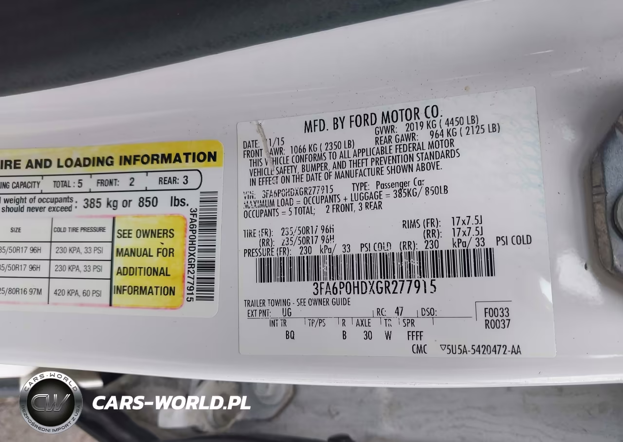 2016 Ford Fusion Se VIN:3FA6P0HDXGR277915 - 9