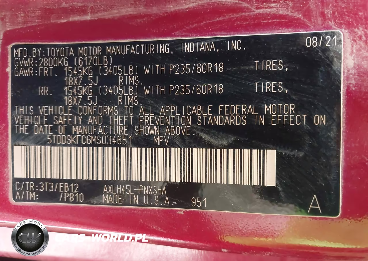 2021 Toyota Sienna Xse VIN:5TDDSKFC6MS034651 - 9