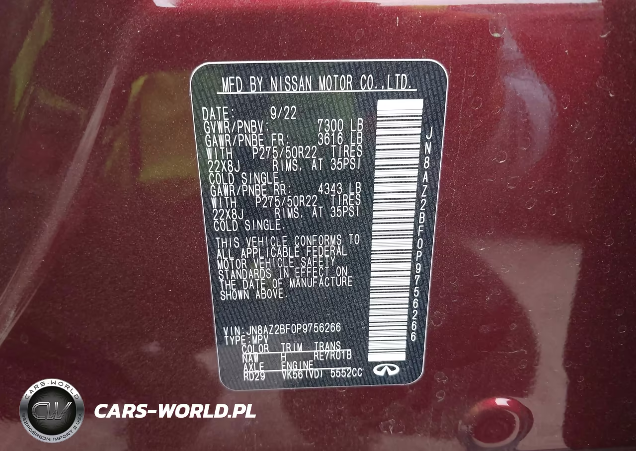 2023 Infiniti Qx80 Sensory VIN:JN8AZ2BF0P9756266 - 9
