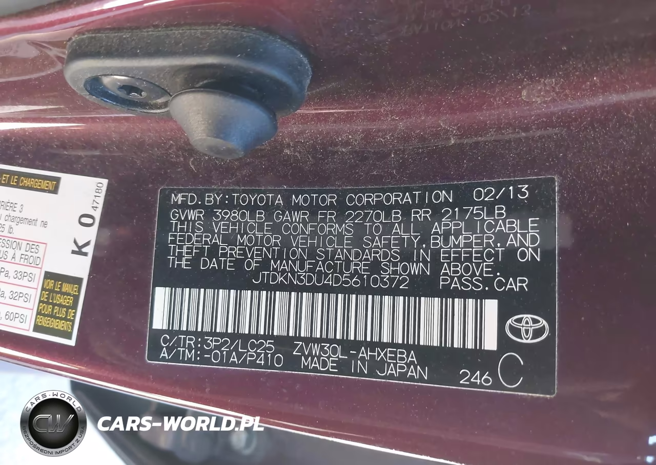 2013 Toyota Prius Three Se VIN:JTDKN3DU4D5610372 - 9
