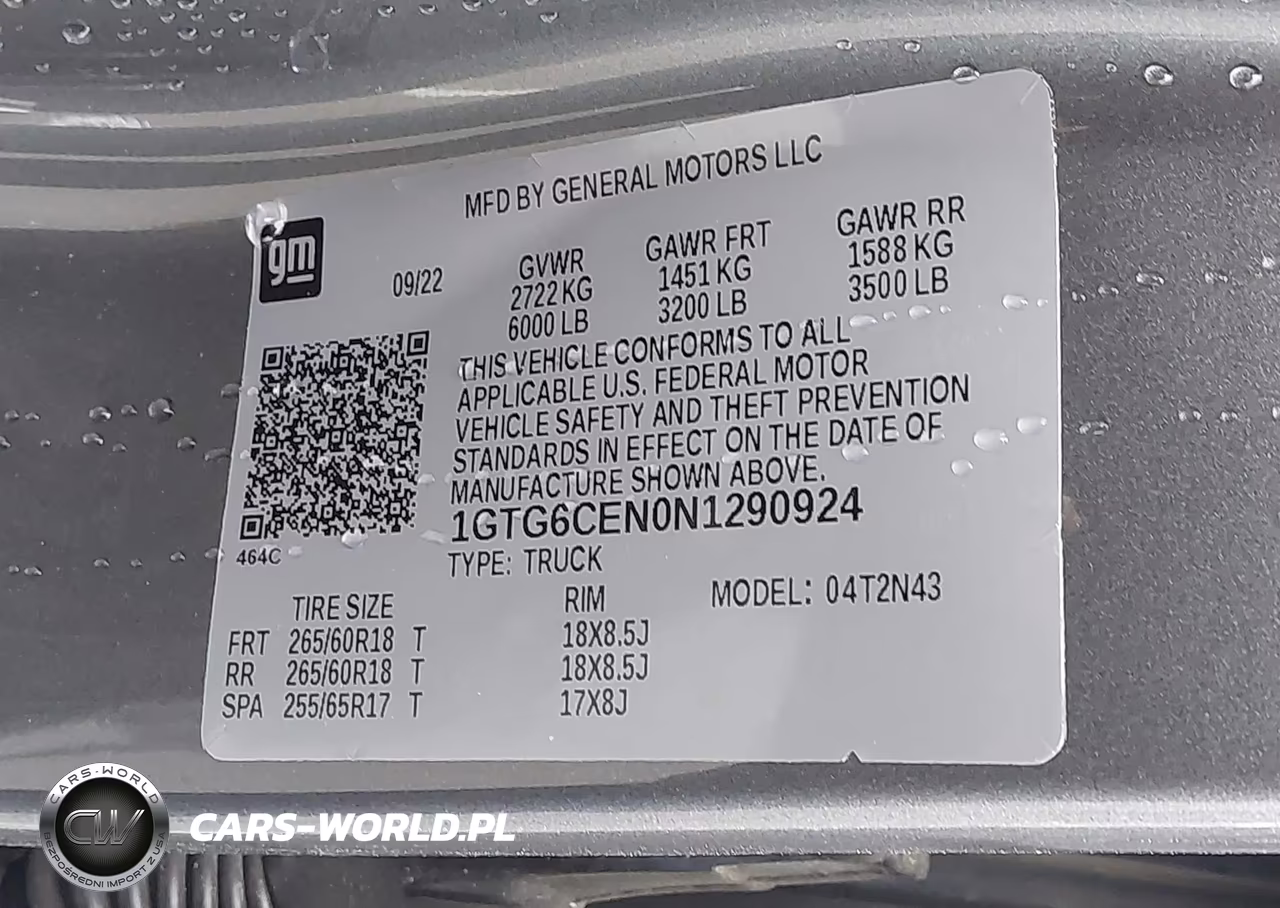 2022 GMC Canyon 4Wd Short Box Elevation VIN:1GTG6CEN0N1290924 - 9