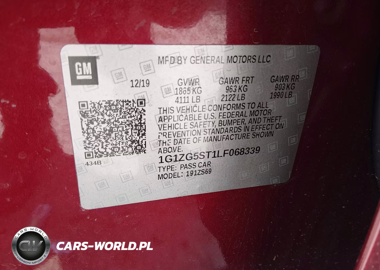 2020 Chevrolet Malibu Fwd Rs VIN:1G1ZG5ST1LF068339 - 9