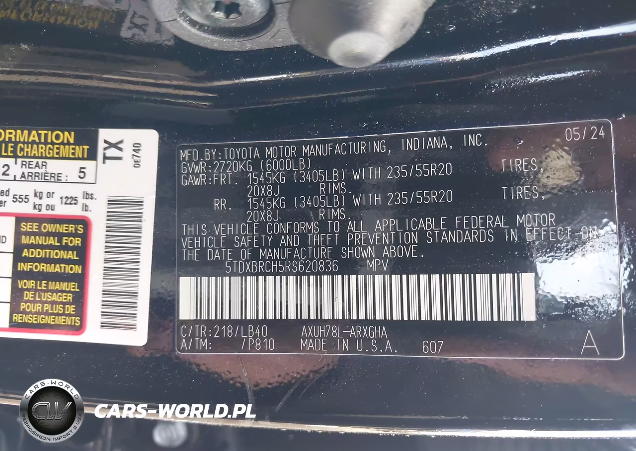 2024 Toyota Highlander Hybrid Limited VIN:5TDXBRCH5RS620836 - 9