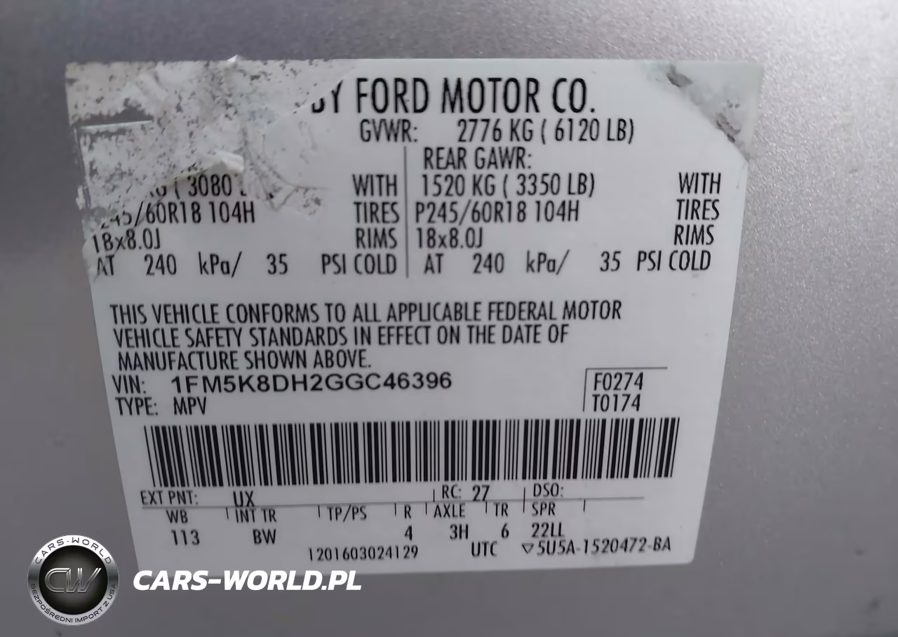 2016 Ford Explorer Xlt VIN:1FM5K8DH2GGC46396 - 9