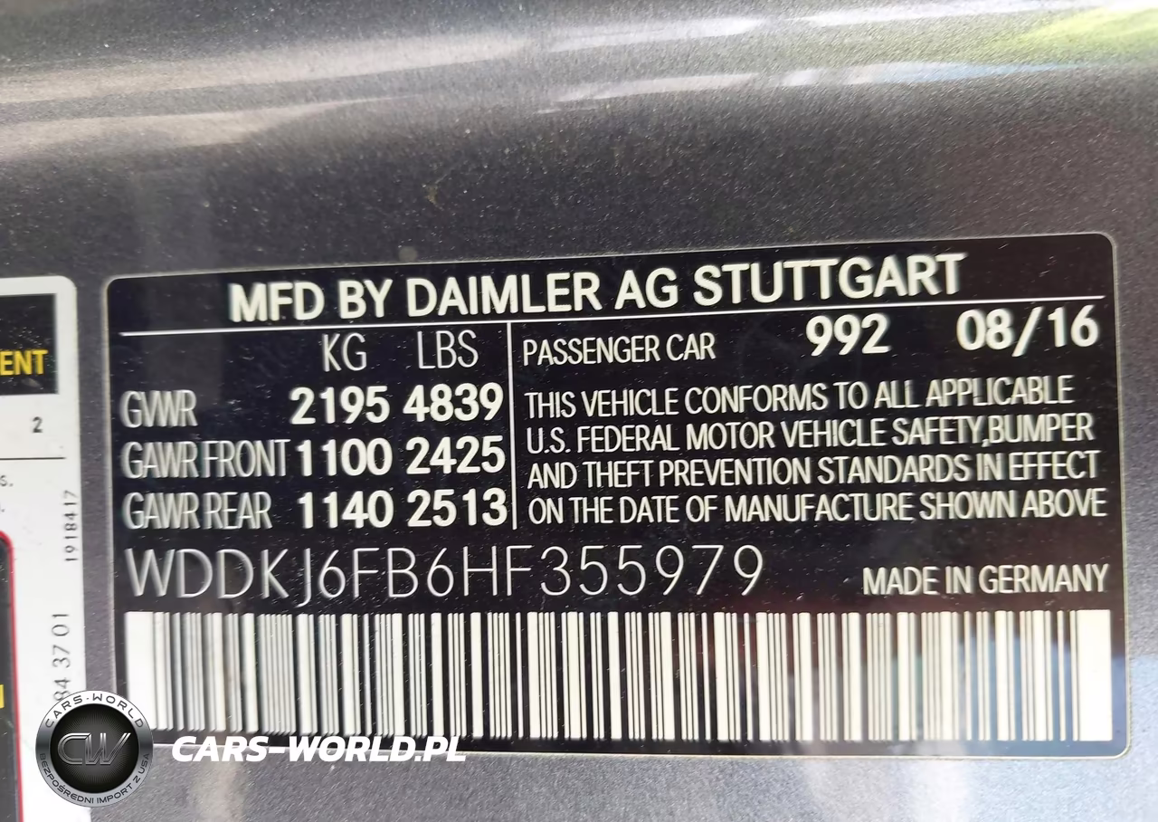 2017 Mercedes-Benz E 400 VIN:WDDKJ6FB6HF355979 - 9