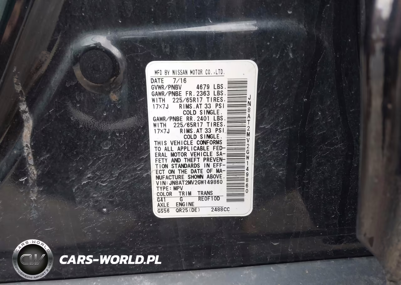 2016 Nissan Rogue S VIN:JN8AT2MV2GW149860 - 9