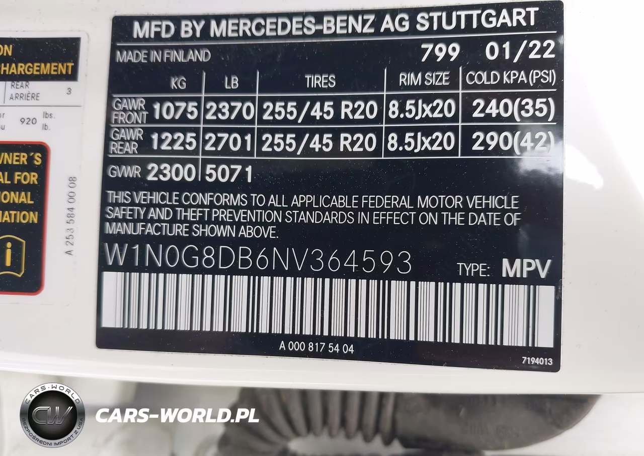 2022 Mercedes-Benz Glc 300 Suv VIN:W1N0G8DB6NV364593 - 9