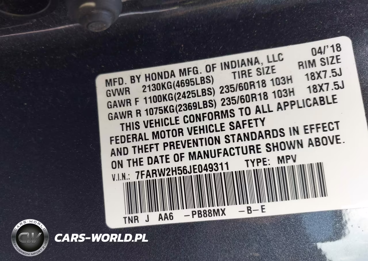 2018 Honda Cr-V Ex VIN:7FARW2H56JE049311 - 9
