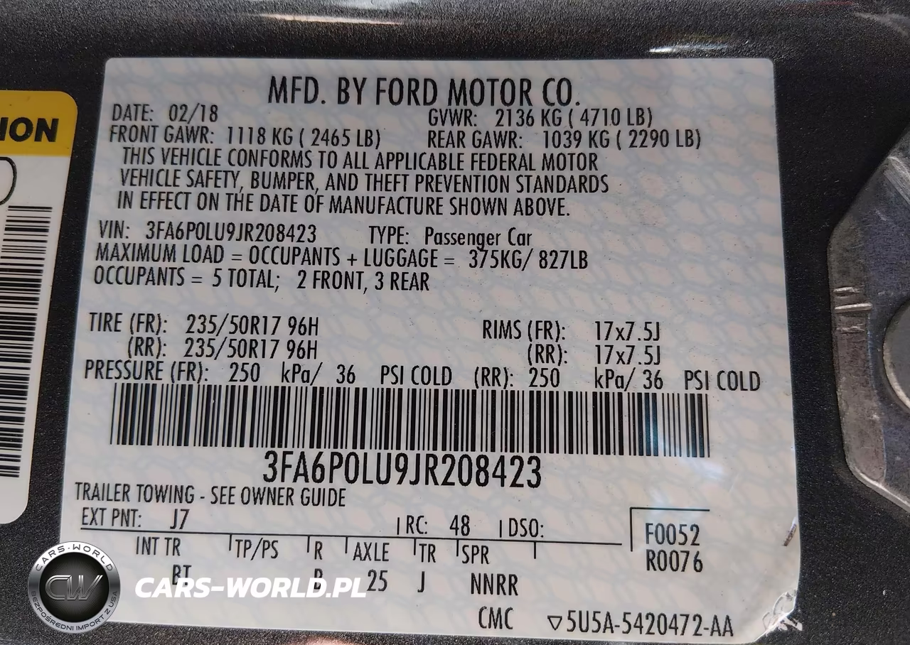 2018 Ford Fusion Hybrid Se VIN:3FA6P0LU9JR208423 - 9
