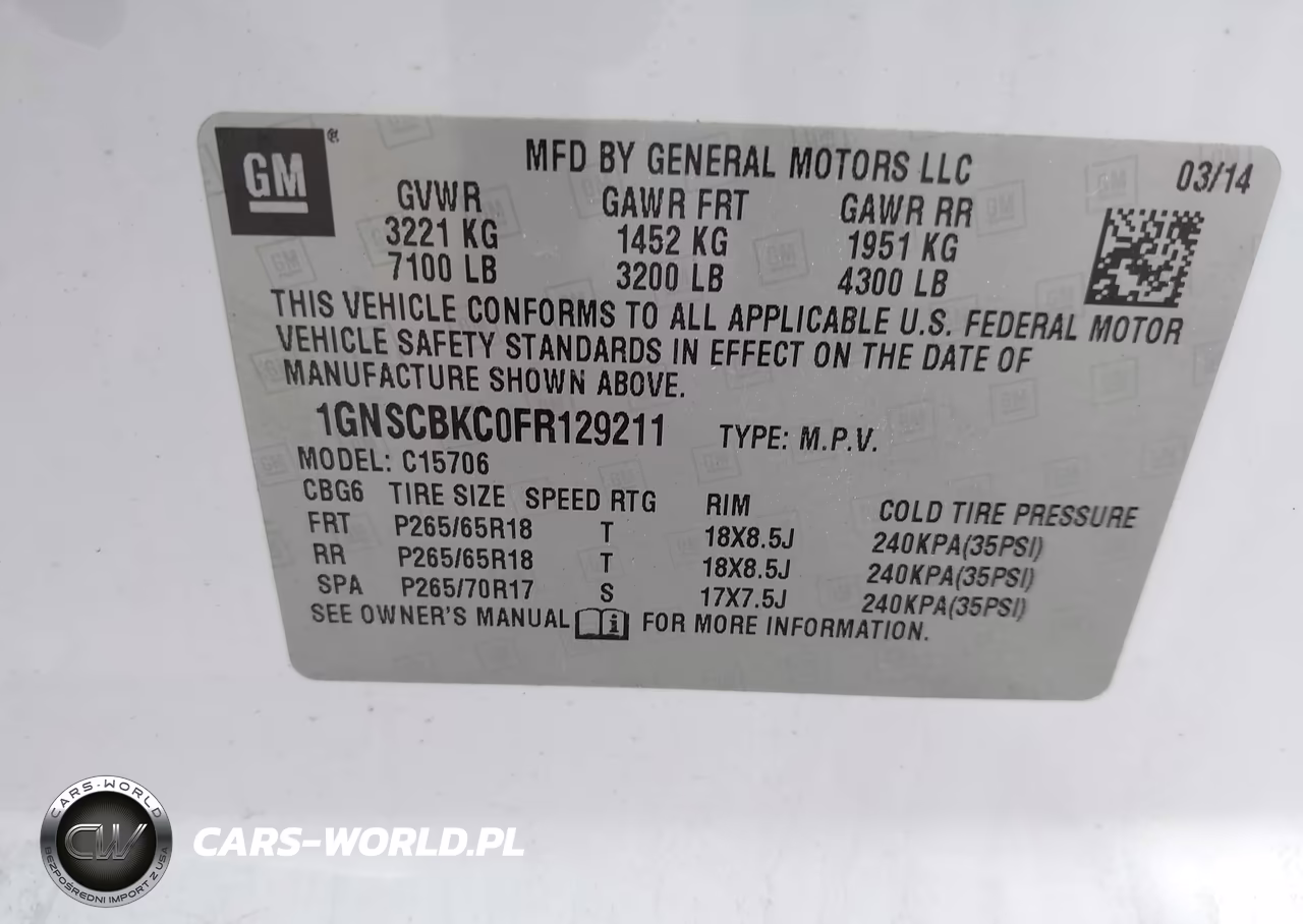 2015 Chevrolet Tahoe Lt VIN:1GNSCBKC0FR129211 - 9