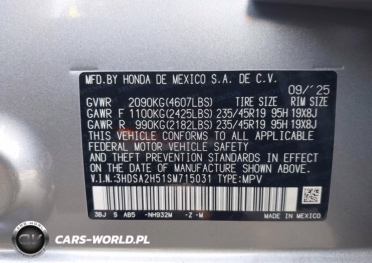 2025 Acura Adx A-Spec VIN:3HDSA2H51SM715031 - 9