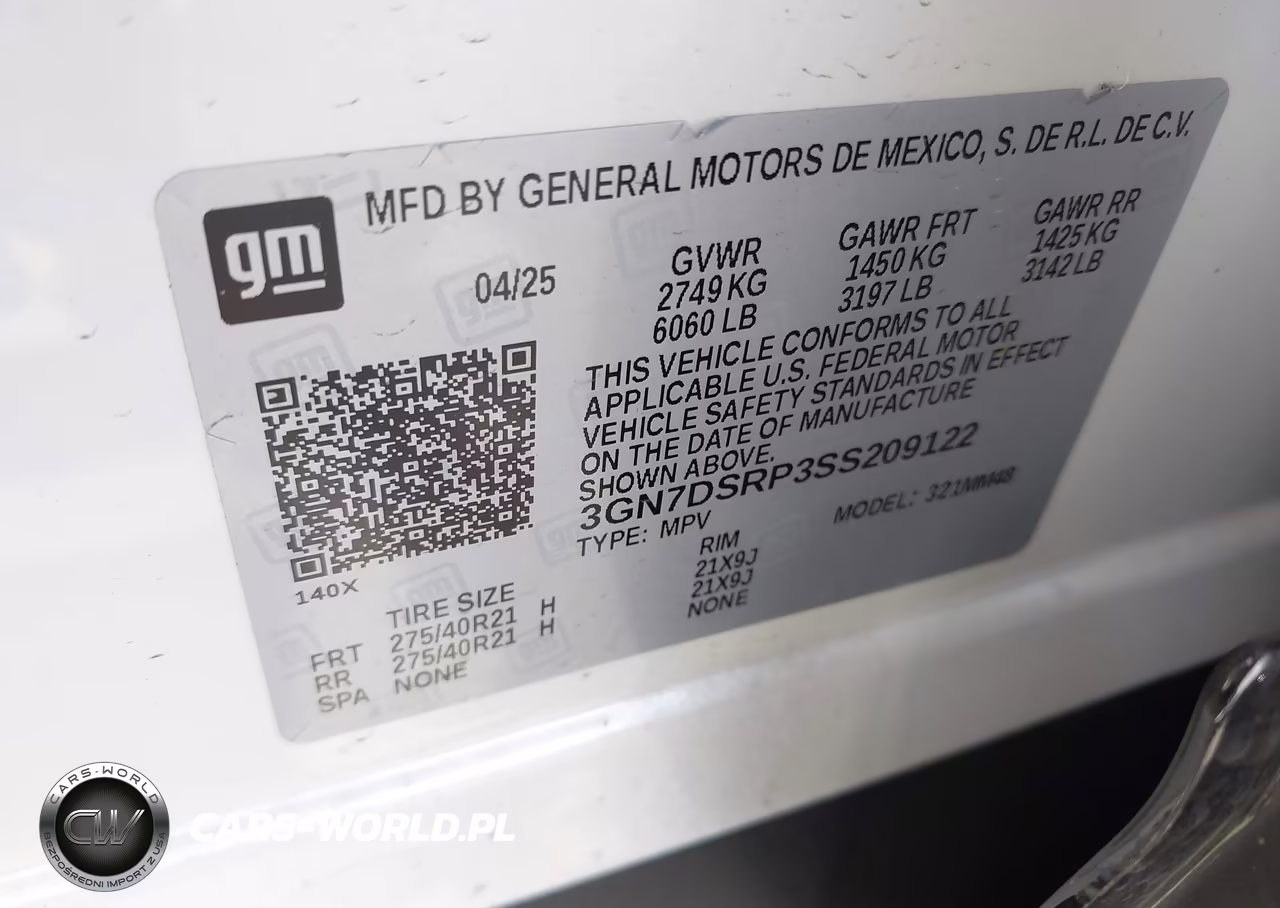 2025 Chevrolet Equinox Ev Rs VIN:3GN7DSRP3SS209122 - 9