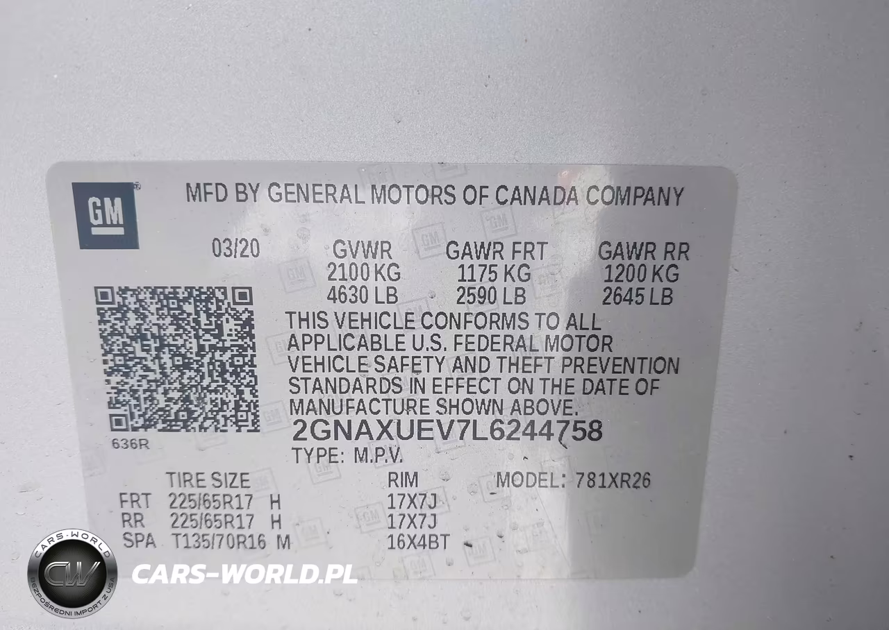 2020 Chevrolet Equinox Awd Lt 1.5L Turbo VIN:2GNAXUEV7L6244758 - 9